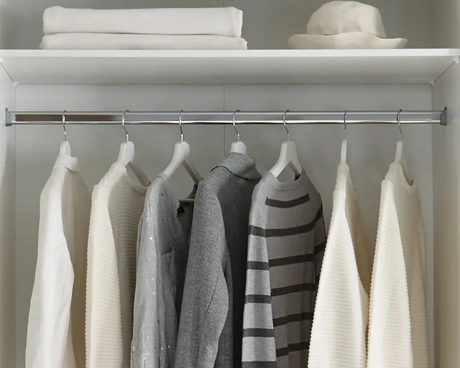 Šatníková skriňa Valencia, 206 cm, dub artisan/biela