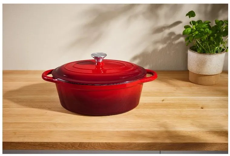 Silvercrest® Liatinový pekáč, 4,8 l (červená) (100393103)