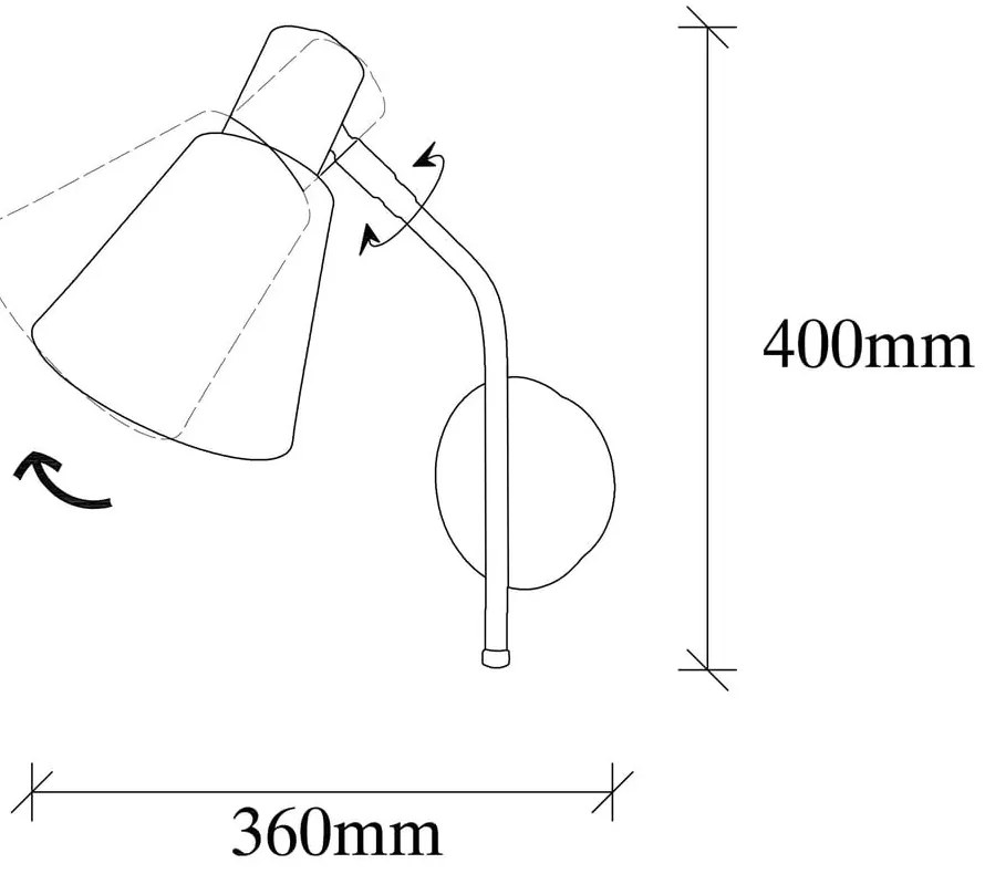 Nástenné svietidlo v čiernej a zlatej farbe ø 15 cm Sivani – Opviq lights