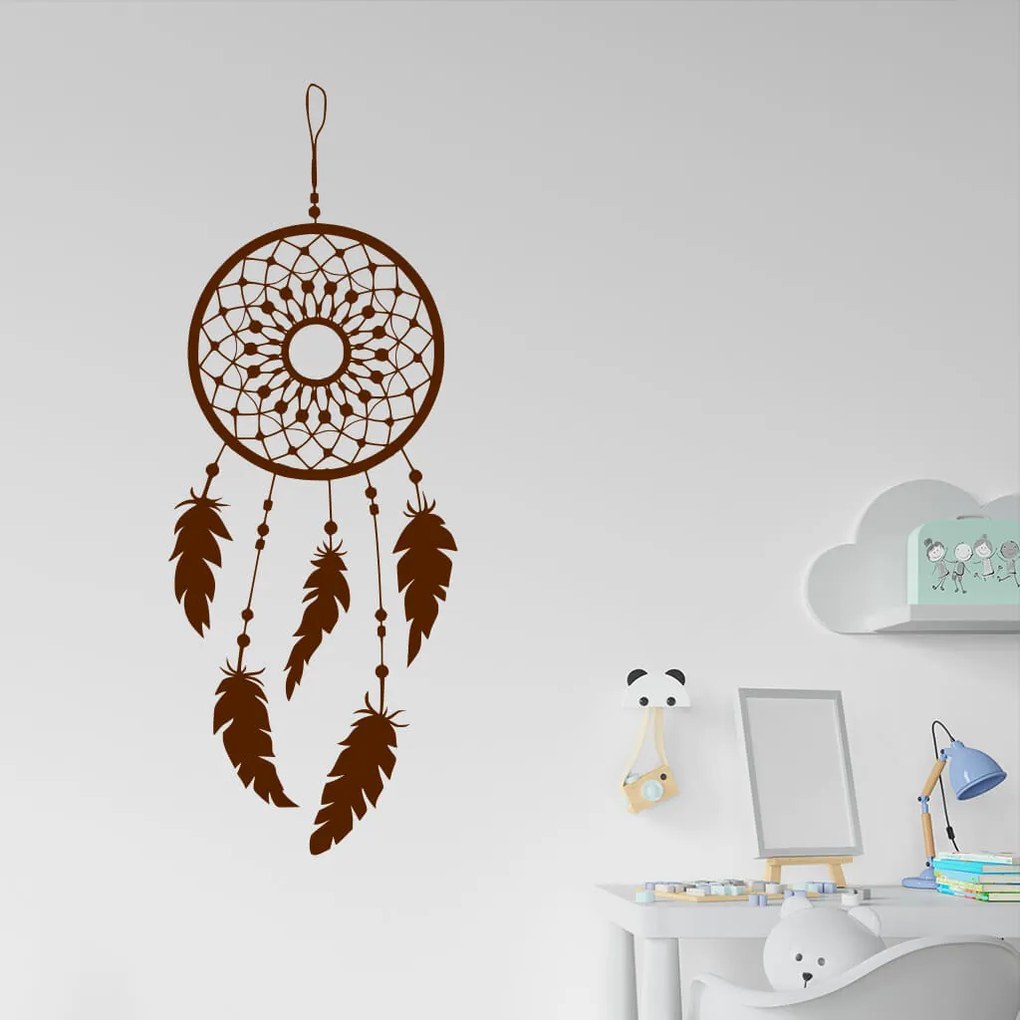 Veselá Stena Samolepka Lapač snov ornament Farba: šedá, Veľkosť: 100 x 37 cm