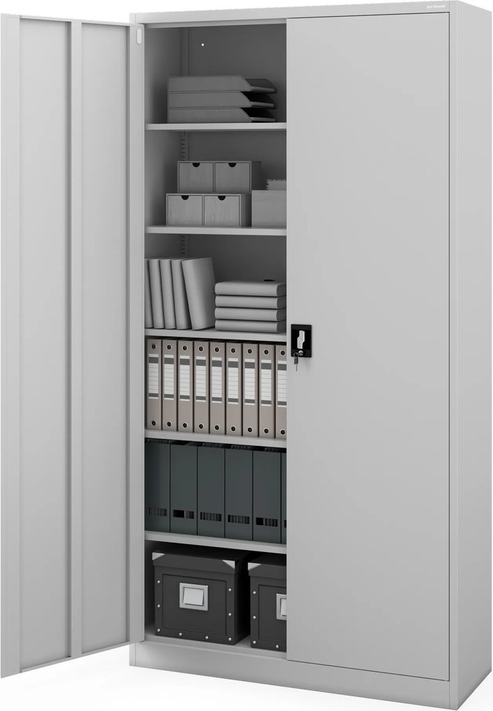 Kovová kancelárska skriňa sivá JAN II H2200 1150 x 2200 x 400 mm