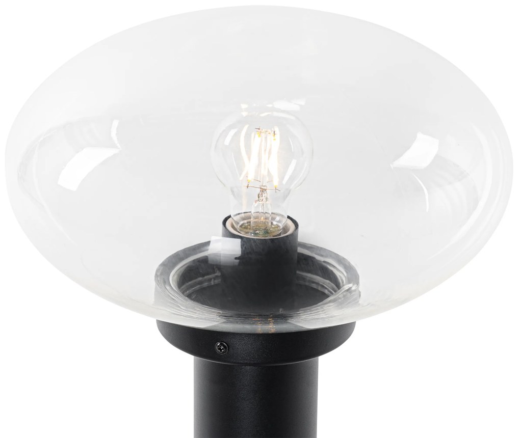 Moderná vonkajšia stĺpová lampa čierna 50 cm - Elly