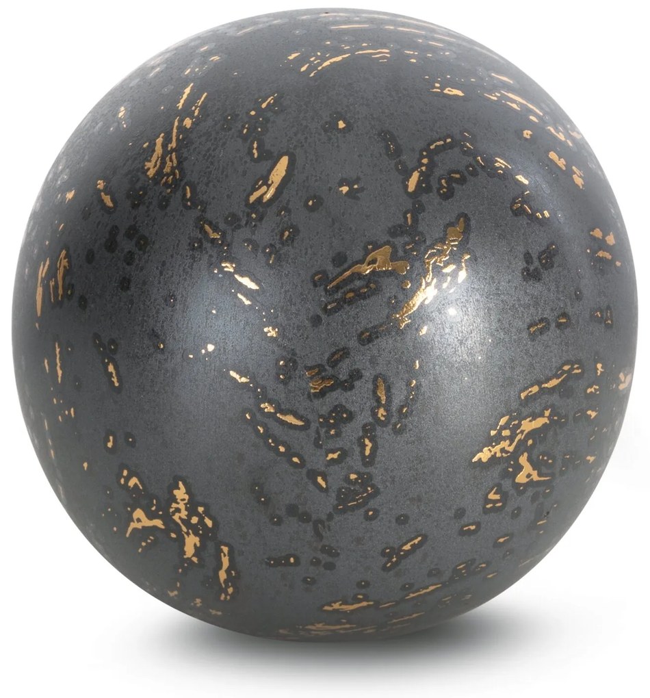 DEKORAČNÁ GUĽA ARIELA 10X10 CM GRAFITOVÁ