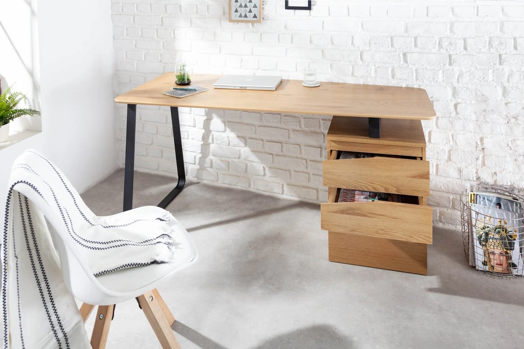 Písací stôl Studio 160cm dubový vzhľad