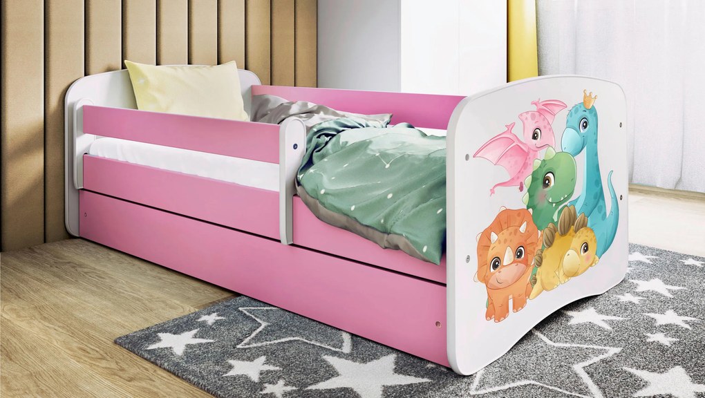 XXXLutz POSTEĽ PRE DETI A MLÁDEŽ 80/160 cm, biela, pink MID.YOU - Detské izby - 00214200022L