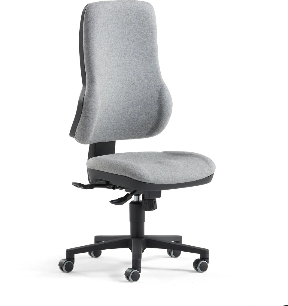 Kancelárska stolička HASTINGS ergonomicky tvarovaná, šedá / čierna
