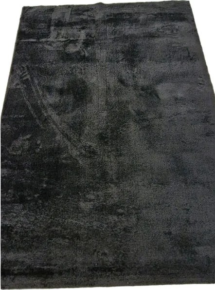 HU Čierny koberec Plush Deluxe Czarny Rozmer: 70x130 cm