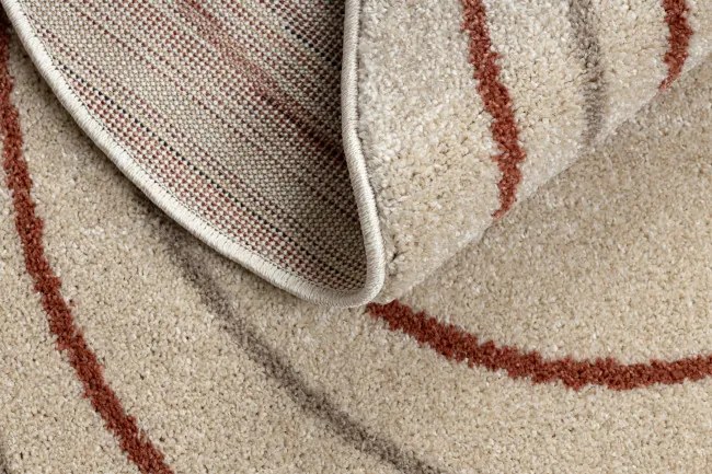 Koberec FUSION Shape 5707 krémový / tehlový