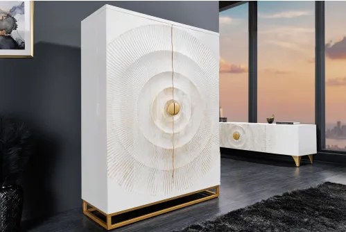 Komoda/Bar 48109 Bailey 95cm Drevo Mango Bielené  - Komfort-nábytok