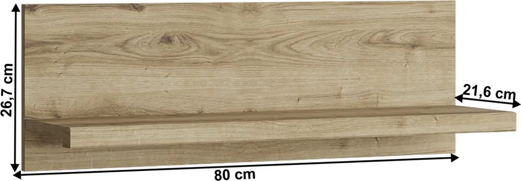 Polička DORSI 80, dub Navarra