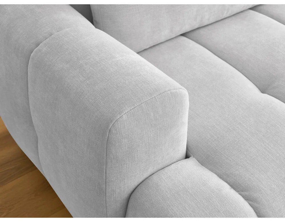 Svetlosivá rozkladacia/s úložným priestorom rohová pohovka (pravý roh/s leňoškou) Fuji – Bobochic Paris