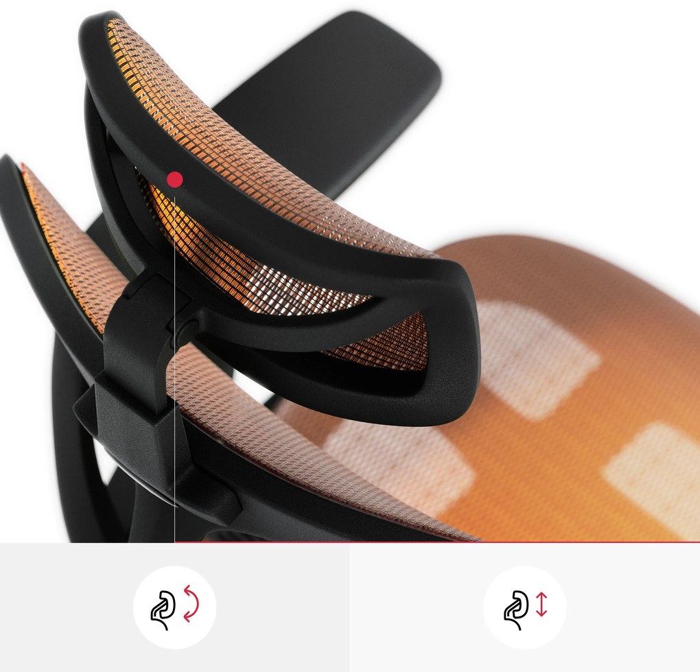 Ergonomické kreslo Diablo V-Basic, čierno-oranžové
