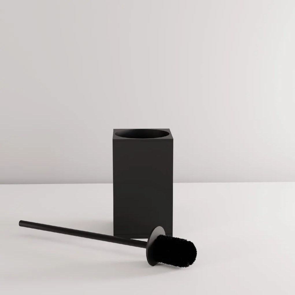 Rea Til, kovový stojan na WC s kefou, čierna matná, REA-88095