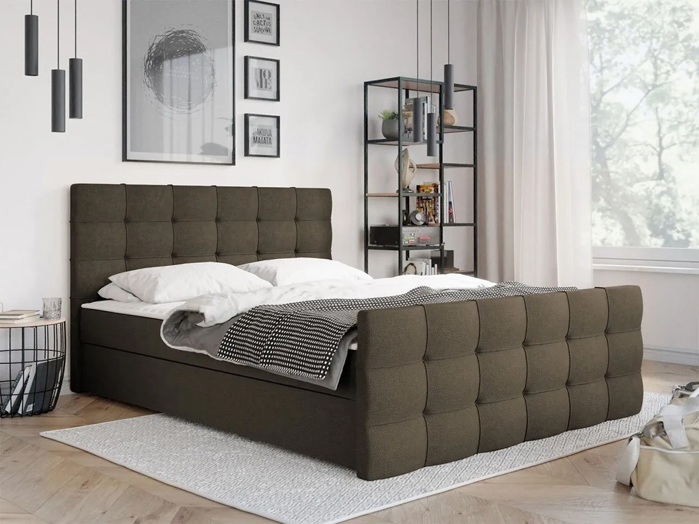 Kontinentálna posteľ Vivien 2, Rozmer postele: 180x200, Dostupné poťahy: Rico 23