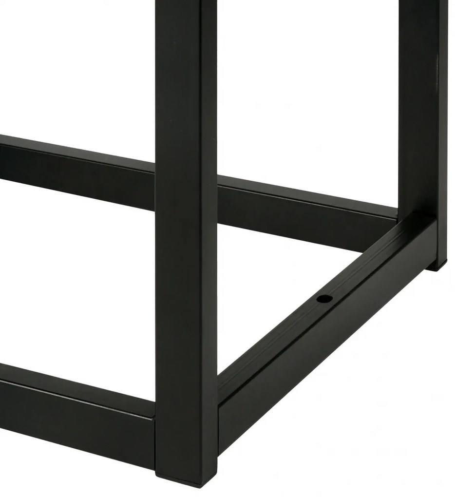 Lavica Polson - zamat, čierny rám 120 cm - Modrá