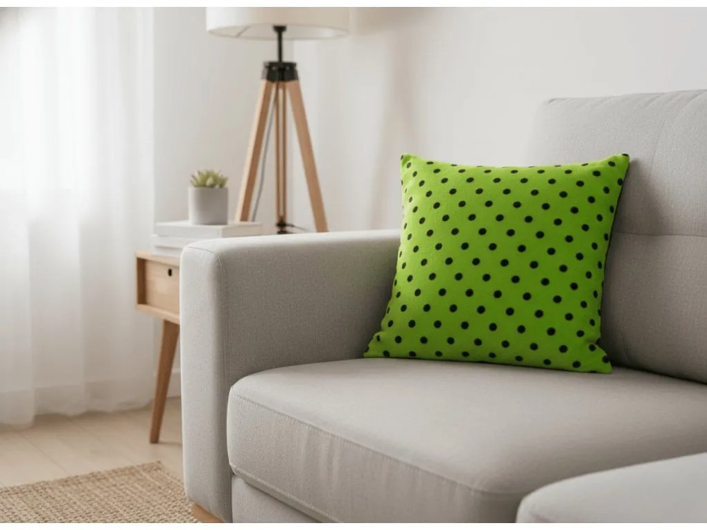 Mikroplyšová obliečka na vankúšik COLAM 45x45 cm, zelený