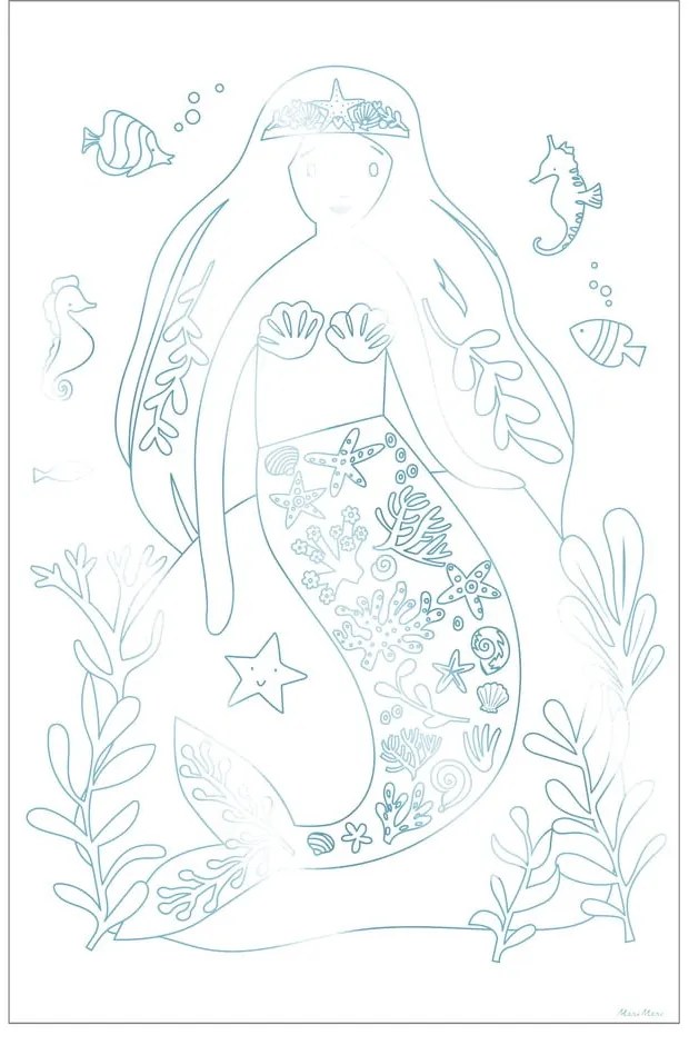 Omaľovánky Mermaid – Meri Meri