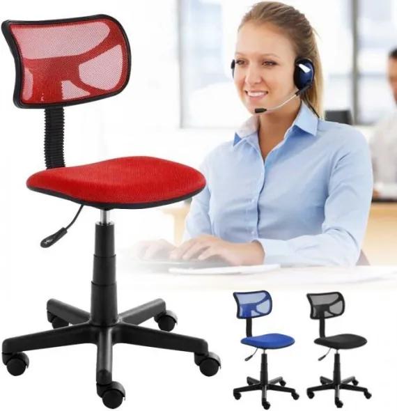 Kancelárska stolička s nízkou opierkou, 3 farby, čierna