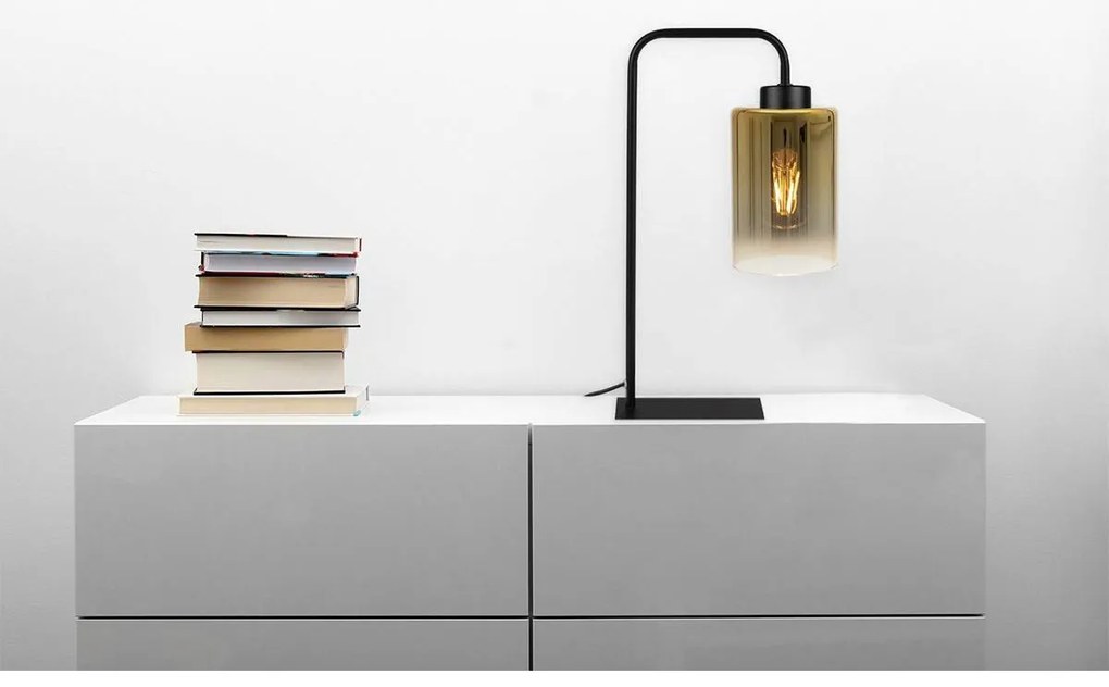 Stolná lampa Hella, 1x sklenené tienidlo (výber z 3 farieb)