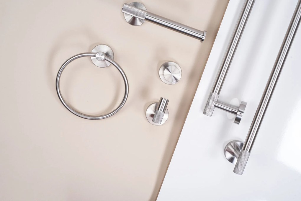 Kúpeľňový vešiak REA MODERN Ring 6610 nikel kartáčovaný
