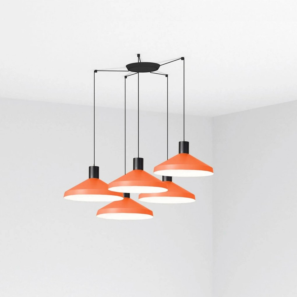 Faro Kombo 400 závesné svietidlo, terakota, 5x E27, nastaviteľná výška