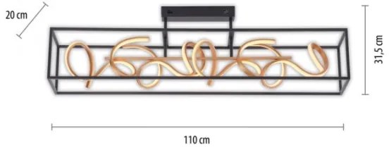 Paul Neuhaus 6473-18 - LED Stmievateľný luster na tyči SELINA 4xLED/10,2W/230V