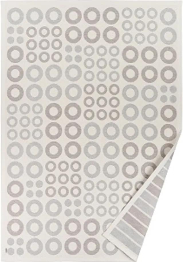 Biely vzorovaný obojstranný koberec Narma Kupa, 70 × 140 cm