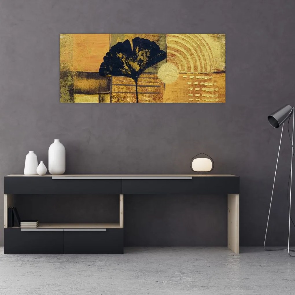 Obraz - List ginkgo (120x50 cm)