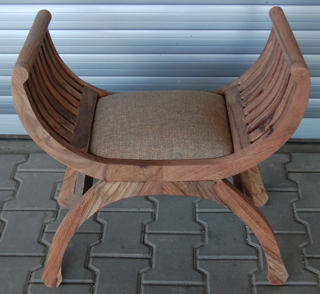 furniture-nabytek.cz - Drevený taburet z masívu palisander 60x60x40