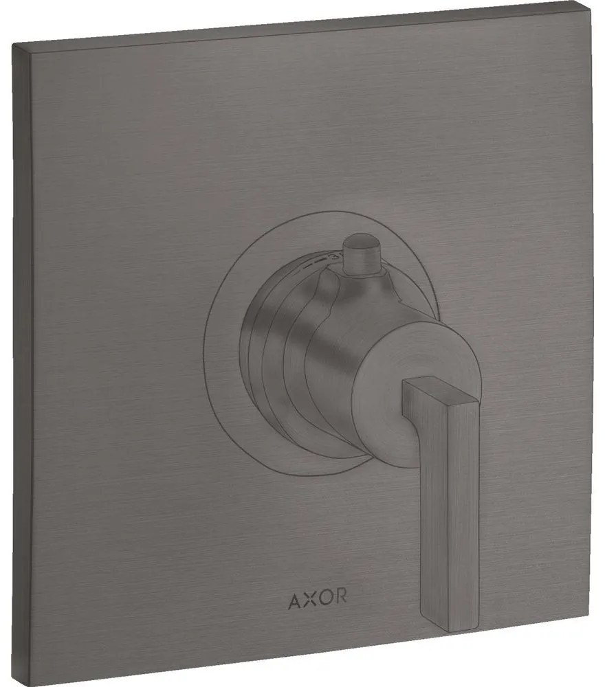 AXOR Citterio termostat HighFlow s podomietkovou inštaláciou, s páčkovou rukoväťou, kartáčovaný čierny chróm, 39711340