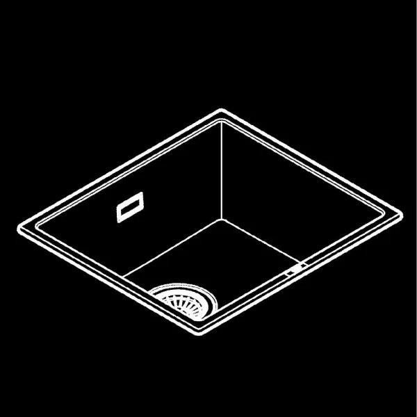 GROHE 31653AP0 - Drez K700U 457 × 406 mm kameň/čierna