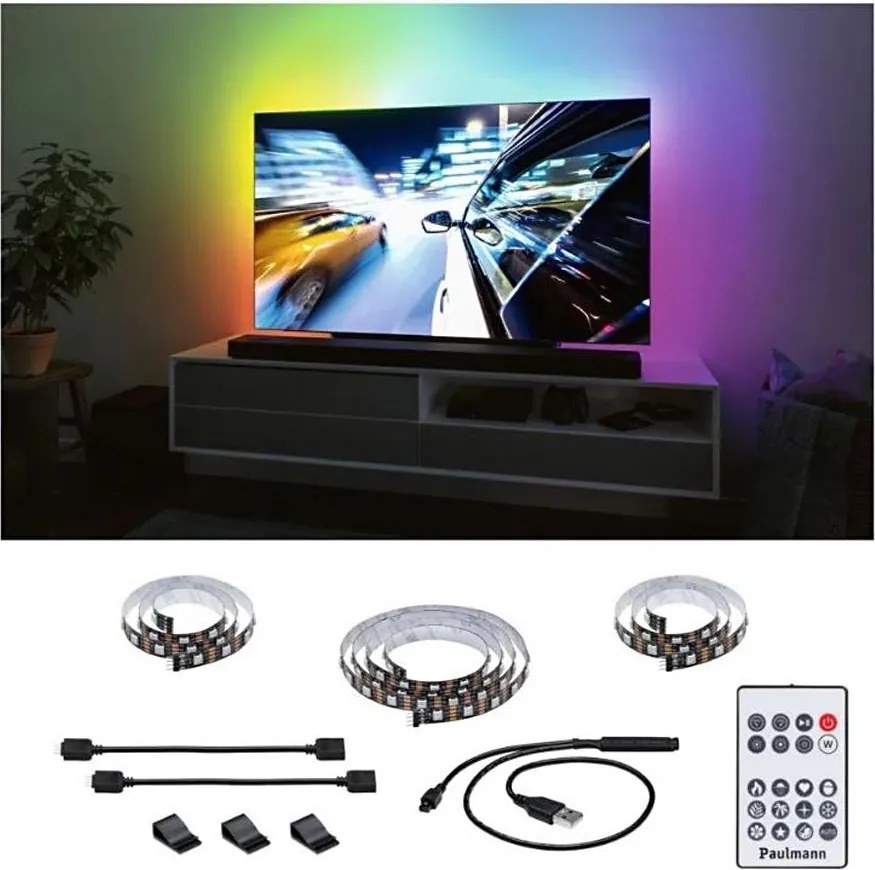 Paulmann 78880 - LED/3,5W RGB Stmievateľný pásik pre TV 2m ZOLL 5V + DO