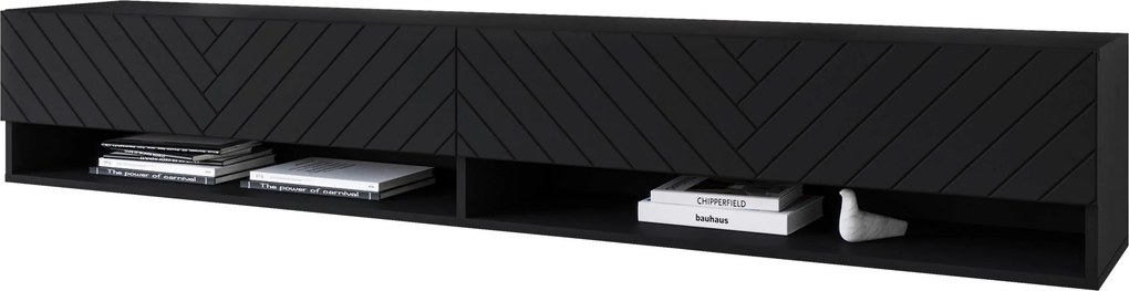 XXXLutz NÍZKA KOMODA, čierna, 180/30/32 cm P & B - Online Only drobný nábytok - 002778000409