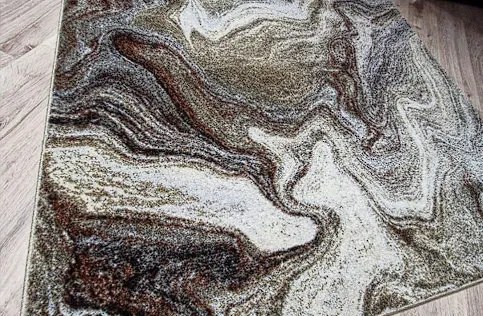 Hnedý koberec s abstraktným vzorom Villa 859 – rôzne rozmery Rozmer: 160x220 cm