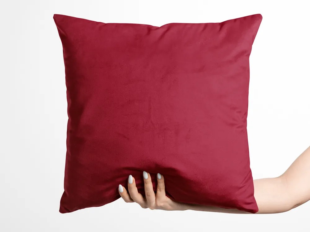 Biante Zamatová obliečka na vankúš Velvet Prémium SVP-007 Malinovo červená 60 x 60 cm