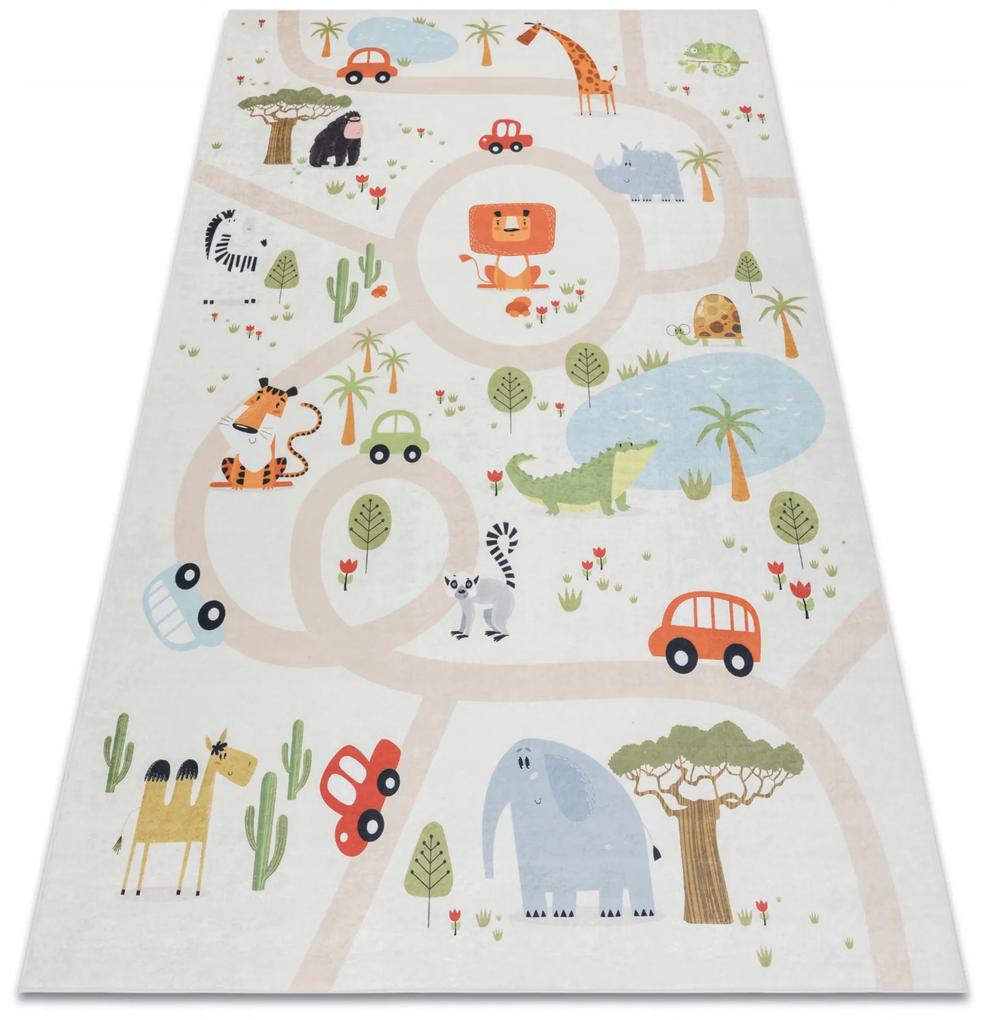 Lucz Prateľný koberec do detskej izby Safari 160x220 cm