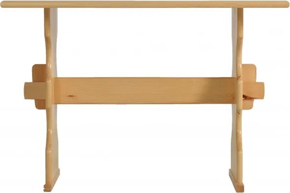 Rohový jedálenský komplet N2, prírodná / hnedooranžová