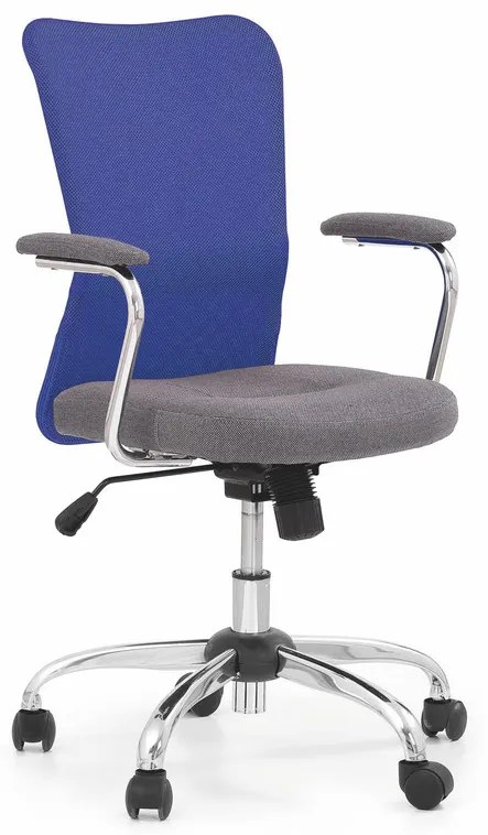 Detská stolička na kolieskach ANDY — látka, viac farieb Modrá
