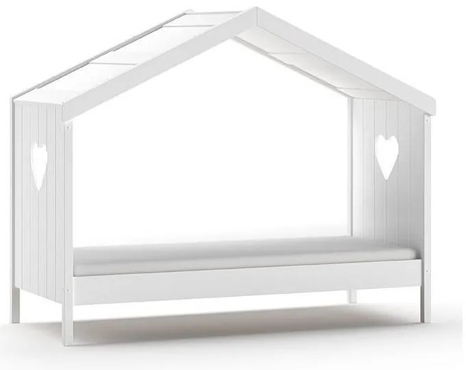 Biela domčeková detská posteľ 90x200 cm Amori - Vipack