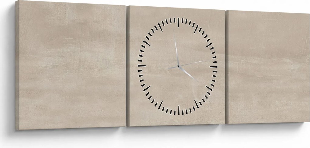 Obraz - Prírodný mramor (s hodinami) (90x30 cm)