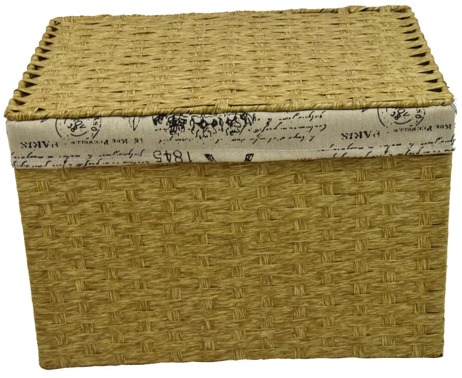 Vyšší úložný box melírovaný s látkou paris Rozmery (cm): 41x30, v.27