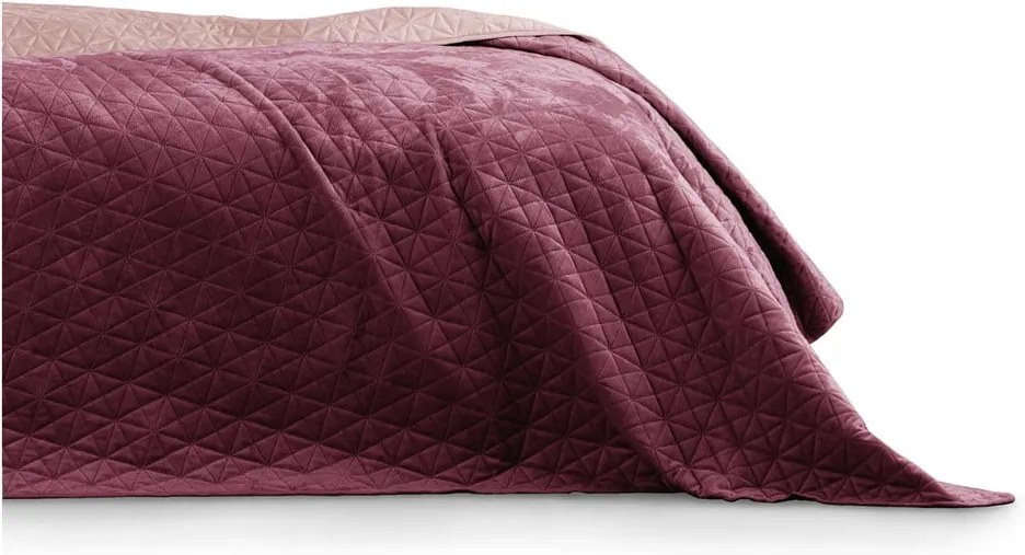 Fialovo-ružový pléd cez posteľ AmeliaHome Laila Mauve, 220 x 240 cm
