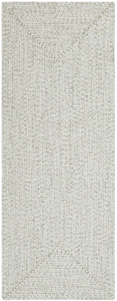 Hanse Home, Kusový koberec Braided 105553 Light Melange – na von aj na doma, 120x170, biela, chodba / predsieň