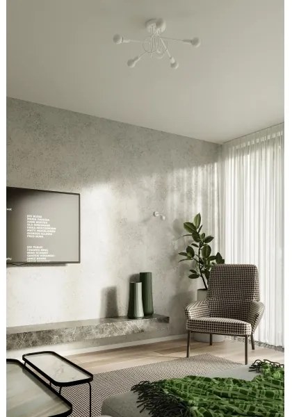 Sollux SL.1430 - Nástenná lampa LOOP 1xE27/15W/230V biela