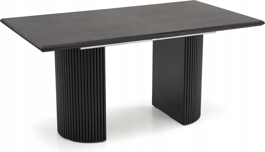 Rozkladací stôl obdĺžnikový, čierny loft do jedálne, obývačky, kuchyne Bolero