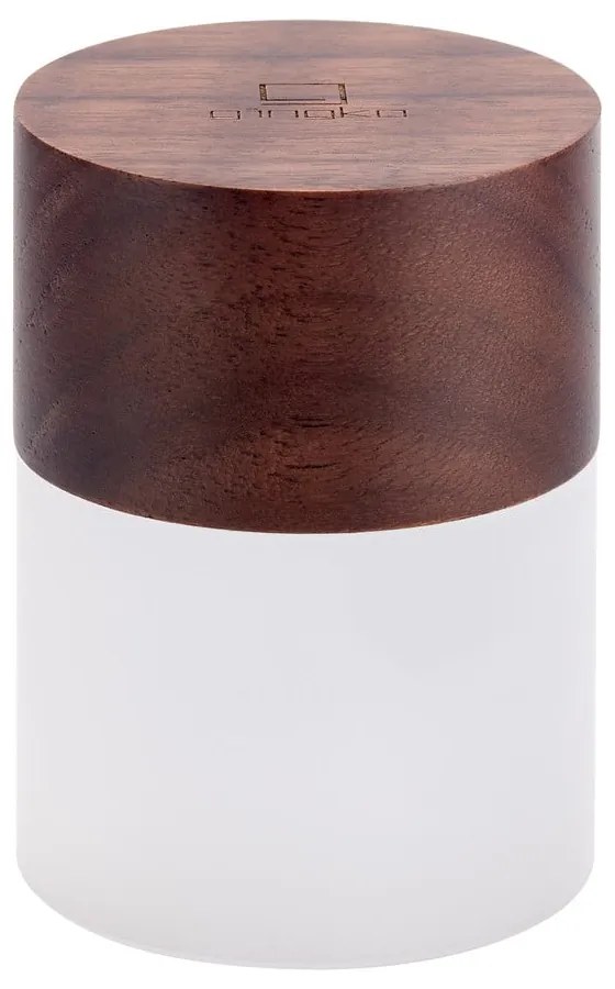 Tmavohnedá stmievateľná stolová lampa so skleneným tienidlom (výška 10,5 cm) Lemelia – Gingko