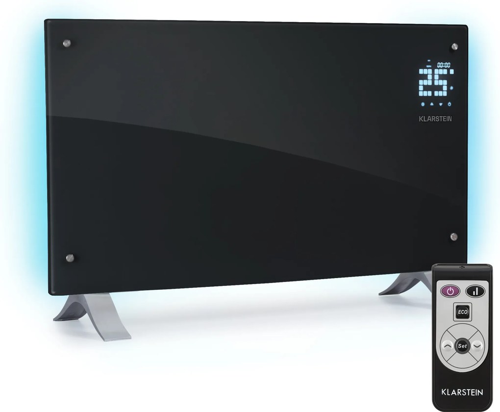 Klarstein Bornholm Curved Ambient, konvektor, 1000/2000 W, čierny