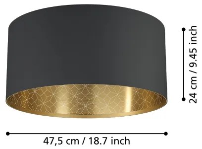 Eglo 900144 - Stropné svietidlo ZARAGOZA 1xE27/40W/230V