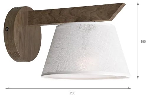 Brilagi - LED Nástenné svietidlo ANTHONY 1xE14/40W/230V dub orech/biela