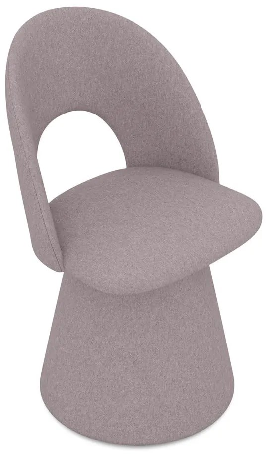 Čalúnené jedálenské kreslo v levanduľovej farbe Kalo – Makamii